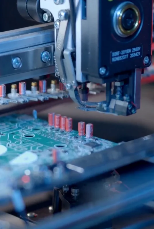 Automated DIP component insertion on a PCB