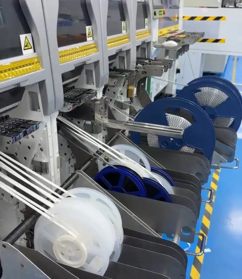 SMT component reels ready for incoming material inspection